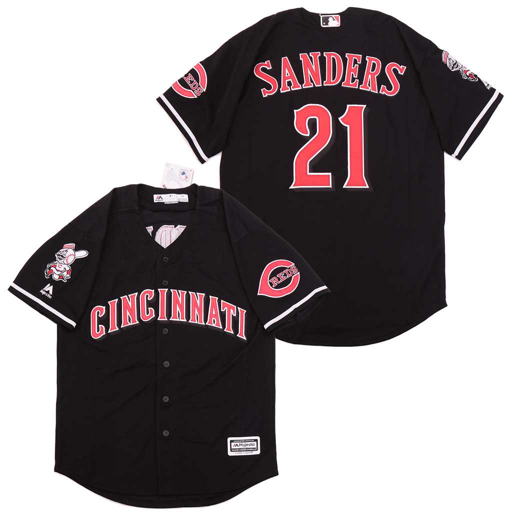 Reds 21 Deion Sanders Black Cool Base Jersey,We sell and wholesale Reds 21 Deion Sanders Black Cool Base Jersey on line form chian!